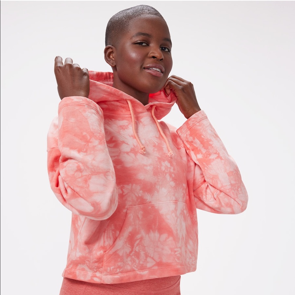 NWT Outdoor Voices Lantana Tie Dye Pickup Cropped Hoodie
